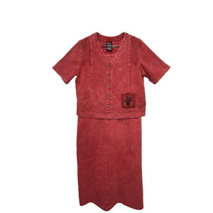 Produce Company Women's Orchard Red Dress And Jacket Size L